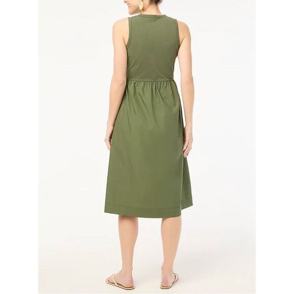 J. Crew Factory NWT High Neck Mix Knit Dress XS in Distress Fatigue - Picture 3 of 13